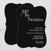 RIP Twenties 30. Geburtstagsfeier Einladung (Vorne/Hinten)
