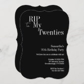 RIP Twenties 30th Birthday Party Einladung (Vorne/Hinten)