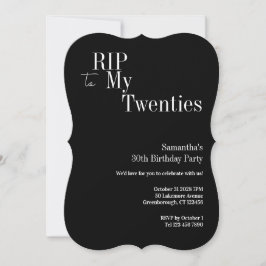 RIP Twenties 30th Birthday Party Einladung