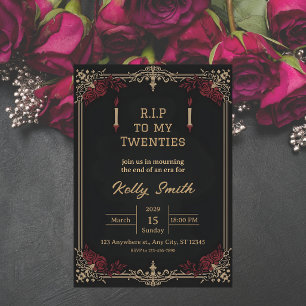 RIP Twenties Fun 30. Geburtstagseinladung Einladung