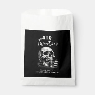 RIP Twenties Vintage-Totenkopf-Geburtstags-Dankesc Geschenktütchen