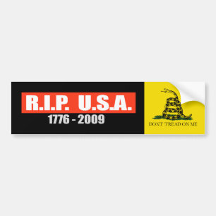 RIP USA - T - Shirt 1776 BIS 2009 Autoaufkleber