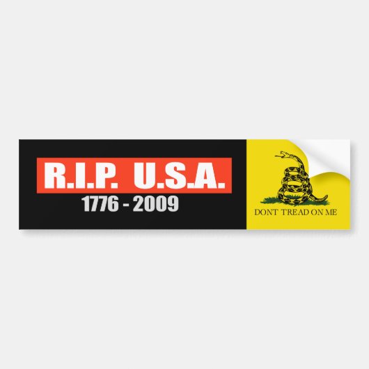 RIP USA - T - Shirt 1776 BIS 2009 Autoaufkleber (Vorne)