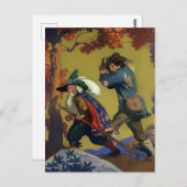 "Rip Van Winkle" Buchübersicht von NC Wyeth Postkarte (Vorne/Hinten)