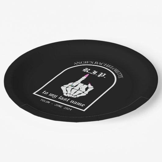 RIP zu den Bachelorette-Paper-Tellern meines Nachn Pappteller (Schrägansicht)