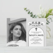 RIP Zwanziger 20er Jahre Sonnige Beerdigung 30. Ge Einladung (Stehend Vorderseite)