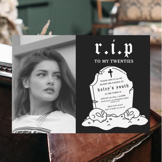RIP Zwanziger 20er Jahre Sonnige Beerdigung 30. Ge Einladung