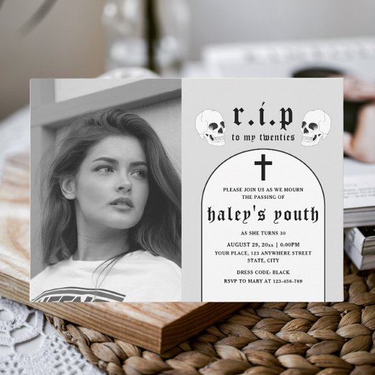 RIP Zwanziger 20er Jahre Sonnige Beerdigung 30. Ge Einladung