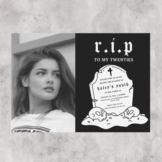 RIP Zwanziger 20er Jahre Sonnige Beerdigung 30. Ge Einladung