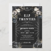 RIP Zwanziger 30. Geburtstag Tod meiner Jugend Einladung (Vorderseite)