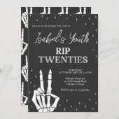 RIP Zwanziger Halloween Geburtstag Einladung (Vorne/Hinten)