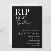 RIP Zwanziger Jahre Moderne Einfache 30. Geburtsta Einladung (Vorderseite)