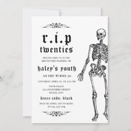 RIP Zwanziger Jahre Sonniges Skelett 30. Geburtsta Einladung