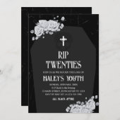 RIP Zwanziger Tombstone Beerdigung 30. Geburtstag Einladung (Vorne/Hinten)