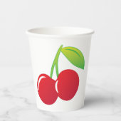 Ripe Bright Red Cherries Pappbecher (Vorderseite)