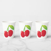 Ripe Bright Red Cherries Pappbecher