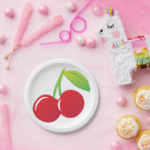 Ripe Bright Red Cherries Pappteller (Party)