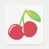 Ripe Bright Red Cherries Serviette (Vorderseite)