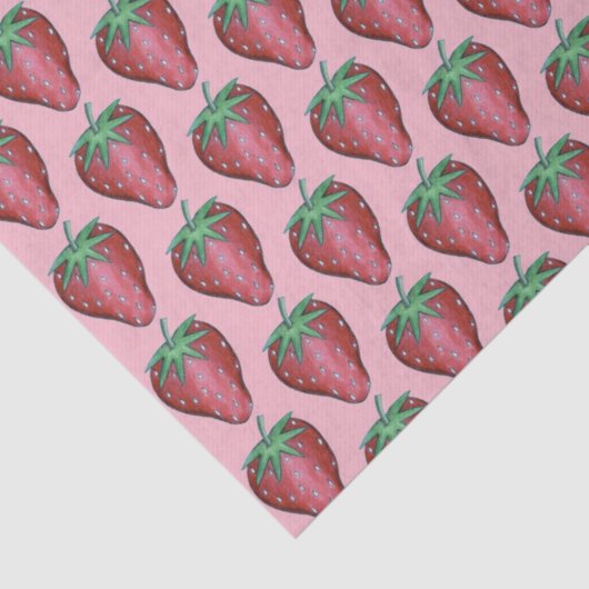 Ripe Juicy Strawberry Erdbeeren Berry Frucht Seidenpapier (Detail)