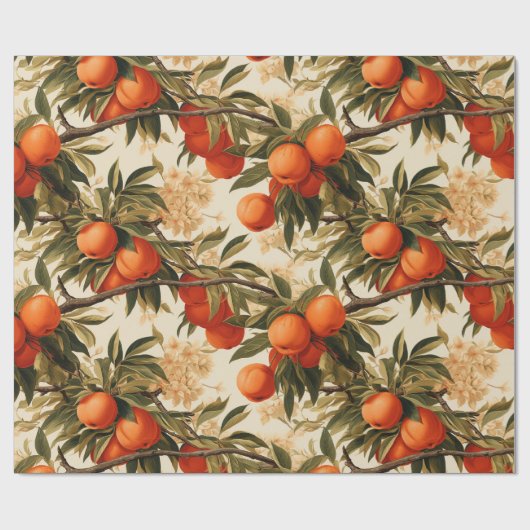 Ripe Orange Branch Geschenkpapier (Flach)