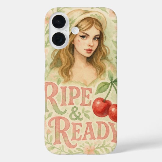 Ripe & Ready Summer Boho Blumenkirsche Girl Case-Mate iPhone Hülle (Rückseite)