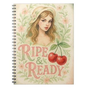 Ripe & Ready Summer Boho Blumenkirsche Girl Notizblock