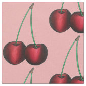 Ripe Red Cherry Cherries Summer Stone Frucht Feins Stoff (Nahaufnahme)