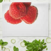 Ripe Red Raspberries Küchentuch (Gefaltet)