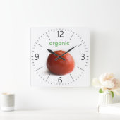 Ripe tomato quadratische wanduhr (Zuhause)