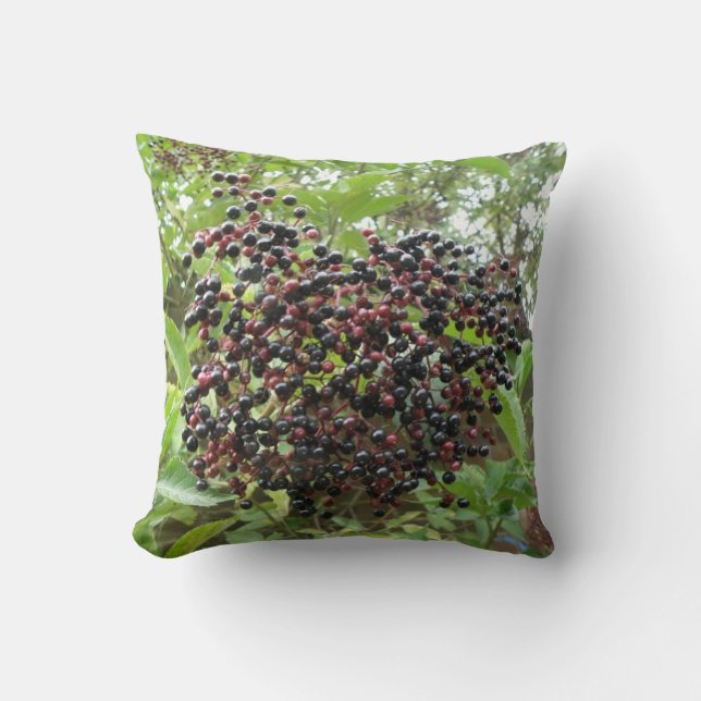 Ripening Elderberries Pillow Kissen (Vorderseite)