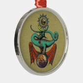 Ripley Scroll Gold Dragon Silbernes Ornament (Rechts)