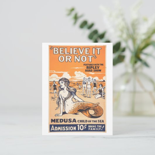Ripley's Glaube es oder nicht Mermaid-Werbung Postkarte (Stehend Vorderseite)