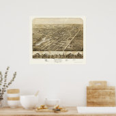 Ripon, WI Panoramic Map - 1867 Poster (Küche)