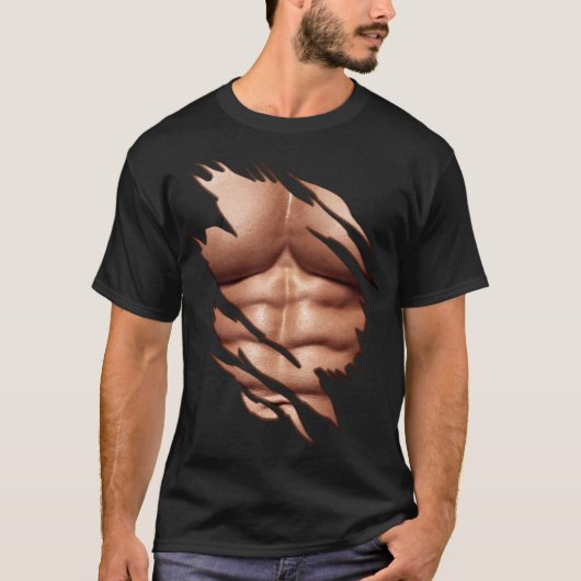 Ripped Abs Classic Funny T-Shirt (Vorderseite)