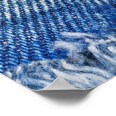 Ripped Denim Jeans Fabric Hintergrund Poster (Ecke)