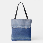 Ripped Denim Jeans Fabric Hintergrund Tasche (Rückseite)