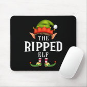 Ripped Elf Group Funny Christmas Pajama Party Mousepad (Mit Mouse)
