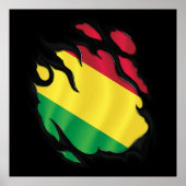 Ripped Flag Bolivien Poster (Vorne)