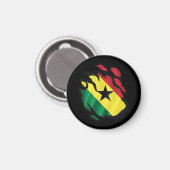 Ripped Flag Ghana Magnet (Vorderseite/Rückseite)