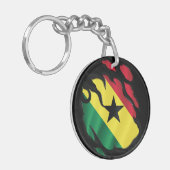 Ripped Flag Ghana Schlüsselanhänger (Vorderseite links)