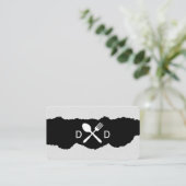 Ripped Food Utensities Visitenkarte (Stehend Vorderseite)