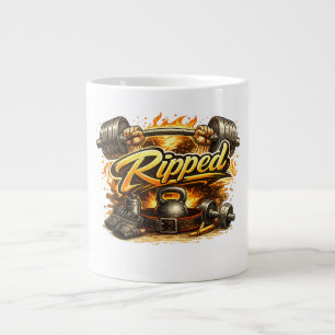 Ripped Gym Fitness Design Jumbo-Tasse