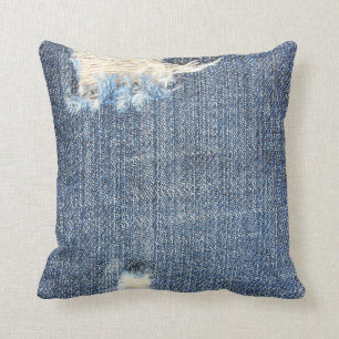 Ripped Jeans Imitate schauen Pillow Kissen