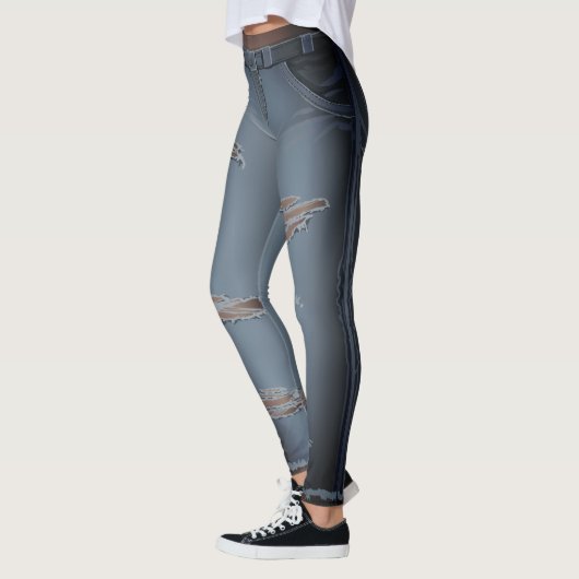Ripped Jeans Leggings Fun Halloween Leggings (Links)