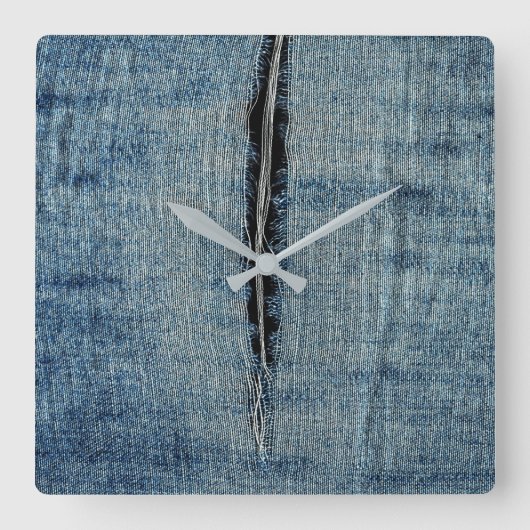 Ripped Jeans Quadratische Wanduhr (Vorderseite)