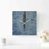 Ripped Jeans Quadratische Wanduhr (Zuhause)