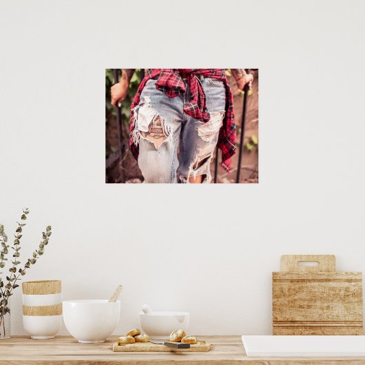 Ripped Jeans & Tattoo Poster (Küche)