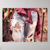 Ripped Jeans & Tattoo Poster (Vorne)