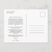Ripped Paper Effect Wedding Custom Photo Script Einladungspostkarte (Rückseite)