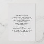 Ripped Paper Effect Wedding Custom Photo Script Folieneinladung (Rückseite)